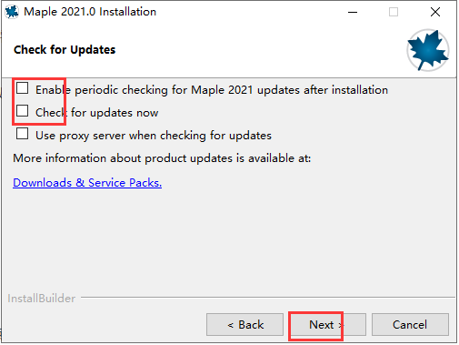 Maple 2021安装完成界面