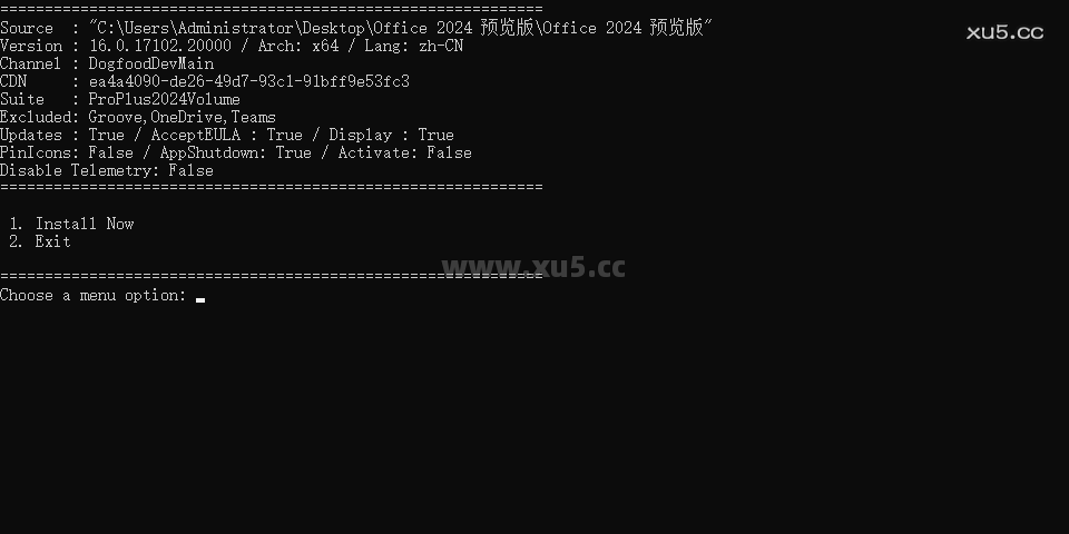 Office 2024专业增强版下载选项界面