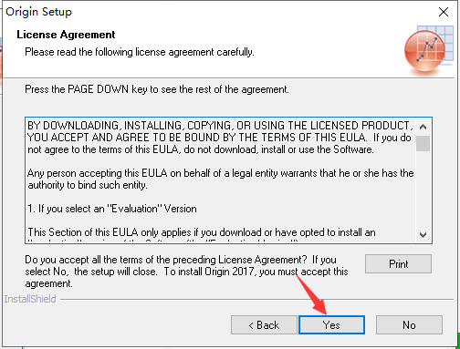 Origin 2017 安装向导欢迎界面截图