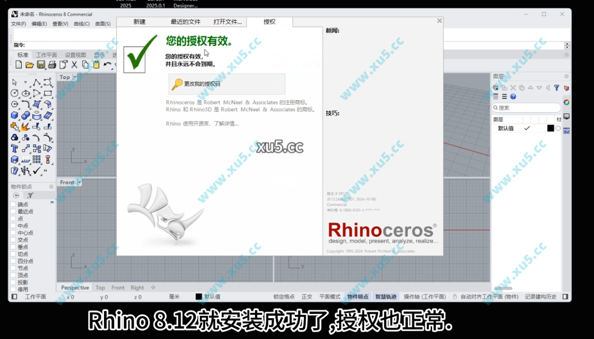 Rhino 8.12中文版渲染设置截图