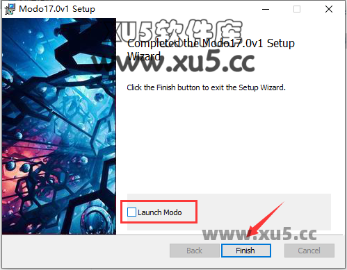 Modo 17.0版安装教程及系统配置要求 Modo 17.0v1 安装完成提示界面
