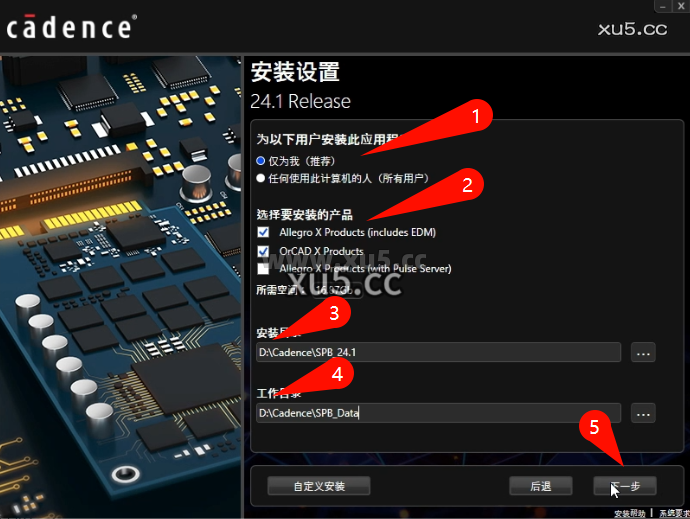 Cadence 24.1 安装进度条展示图
