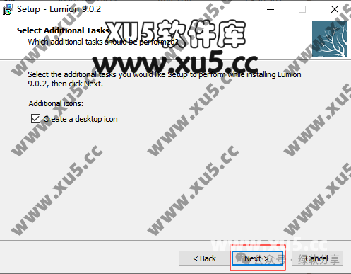 Lumion V9.0.2 安装组件选择界面