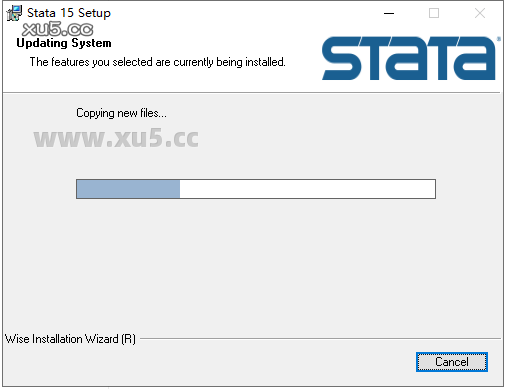 Stata 15安装进度界面截图