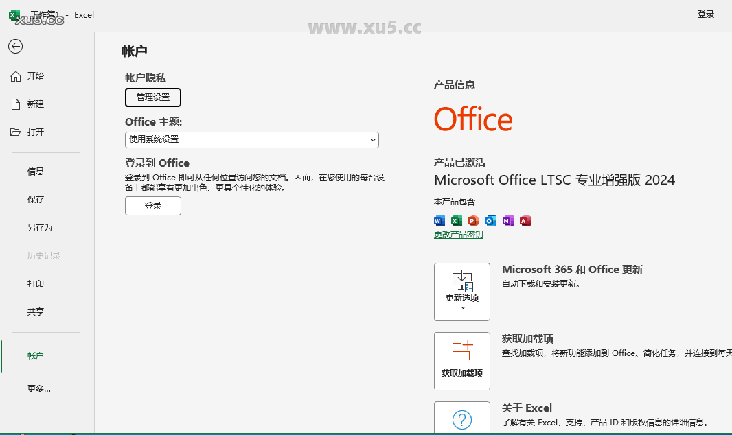 Office 2024专业增强版软件启动界面