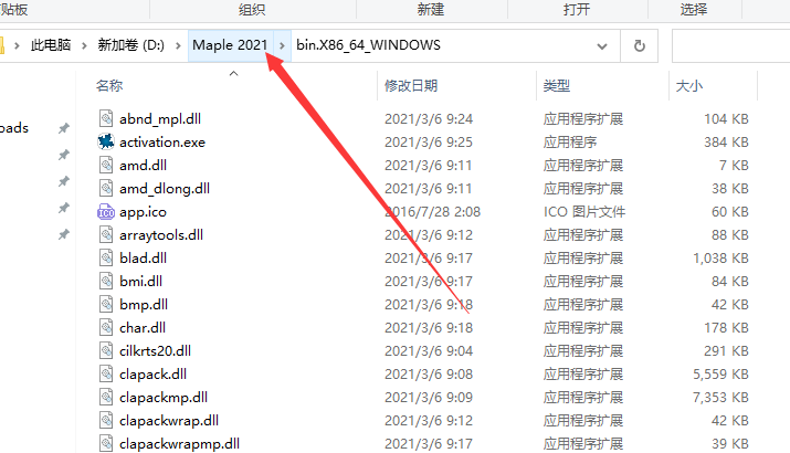 Maple 2021工具栏界面截图