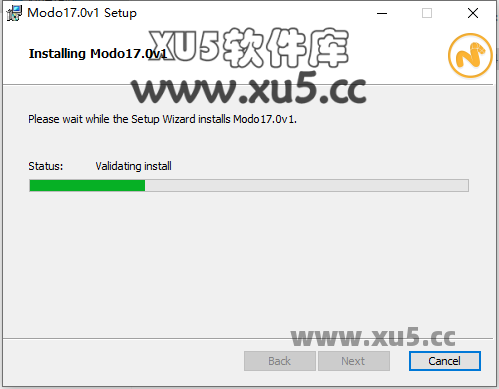 Modo 17.0版安装教程及系统配置要求 Modo 17.0v1 安装进度显示界面