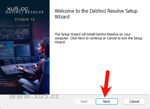 DaVinci Resolve 15.2.2 选择安装位置界面